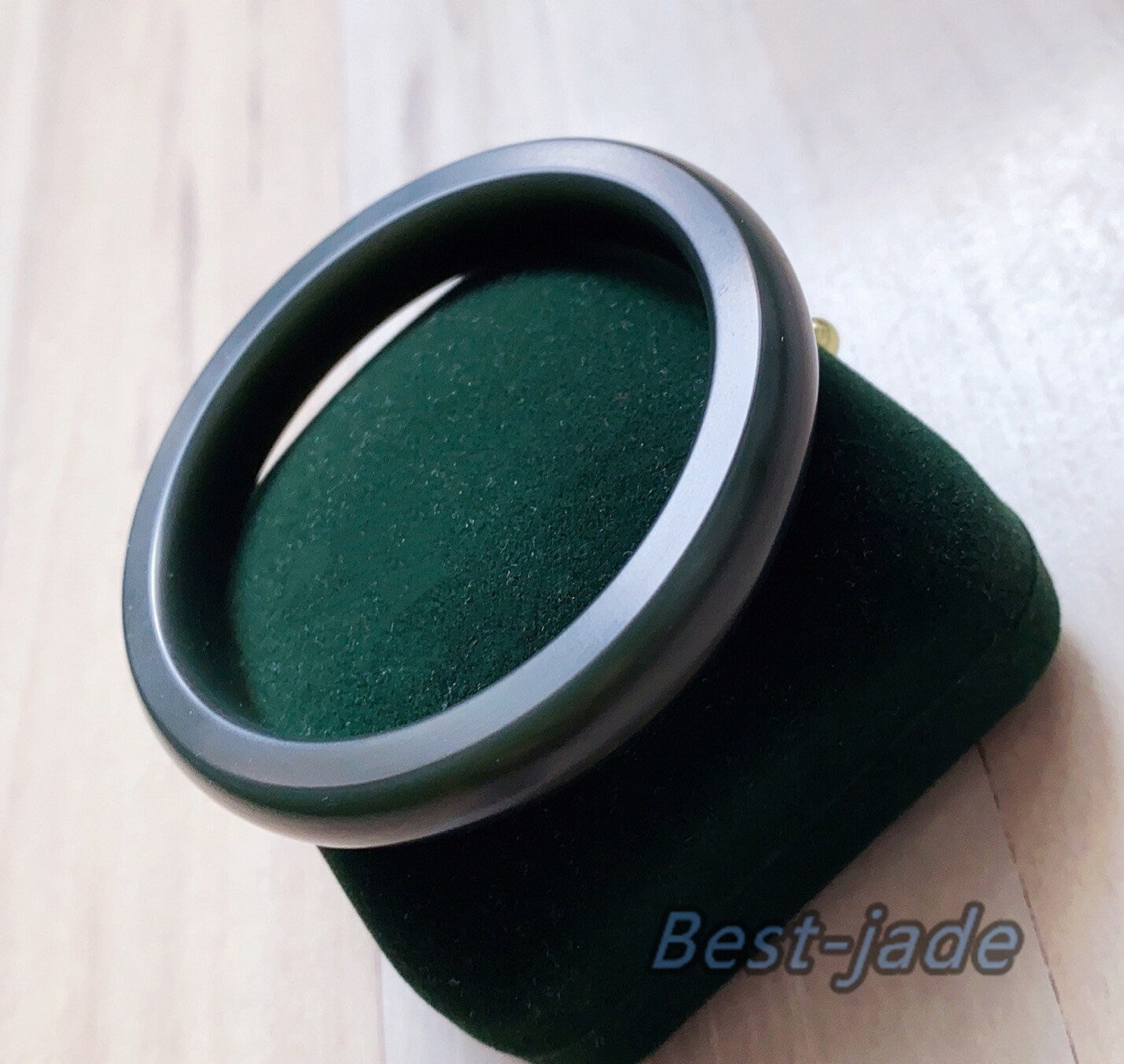 54-62mm Wholesale Nephrite Square shape Round bangle Natural Greenstone band Bracelet Green pure Nephrite Jade Jewelry gift