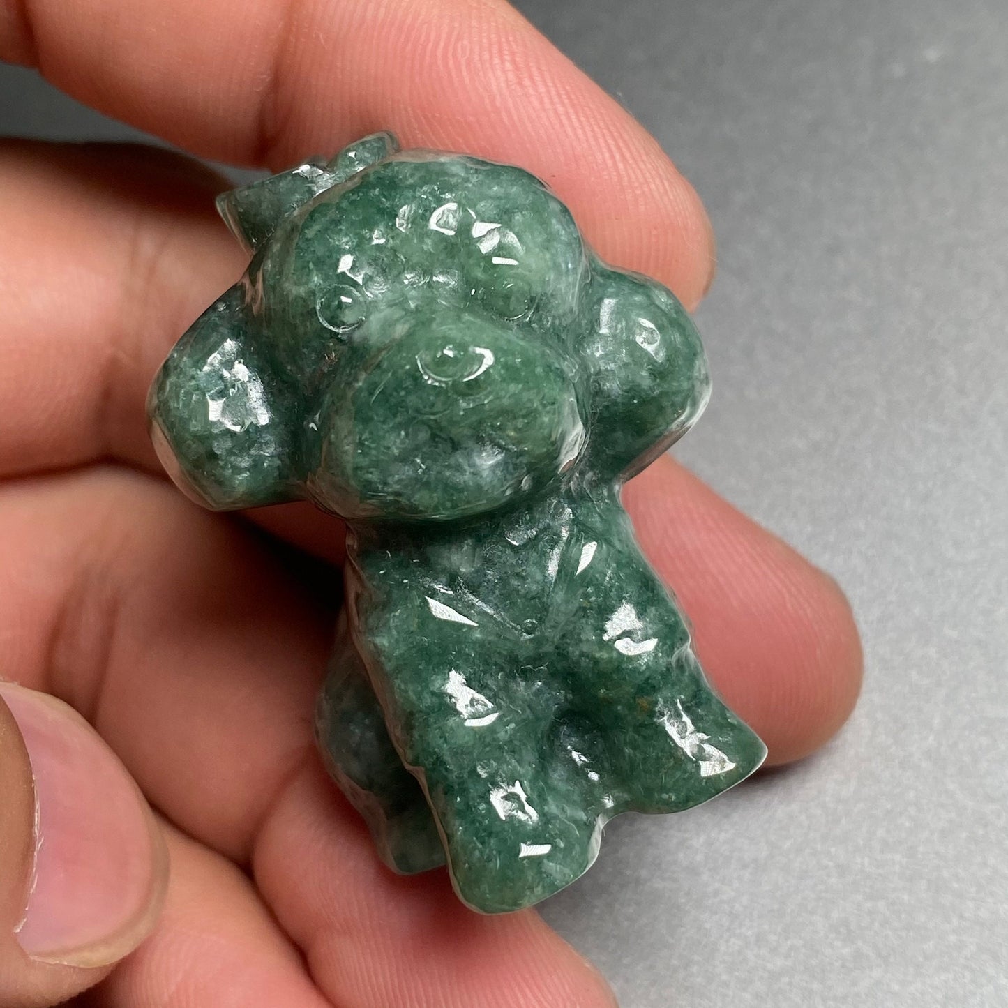 Cut puppy pendant Natural Green Grade A Jade Burma Jadeite dog bead hand Carved Myanmar jade Pendant necklace jade gift