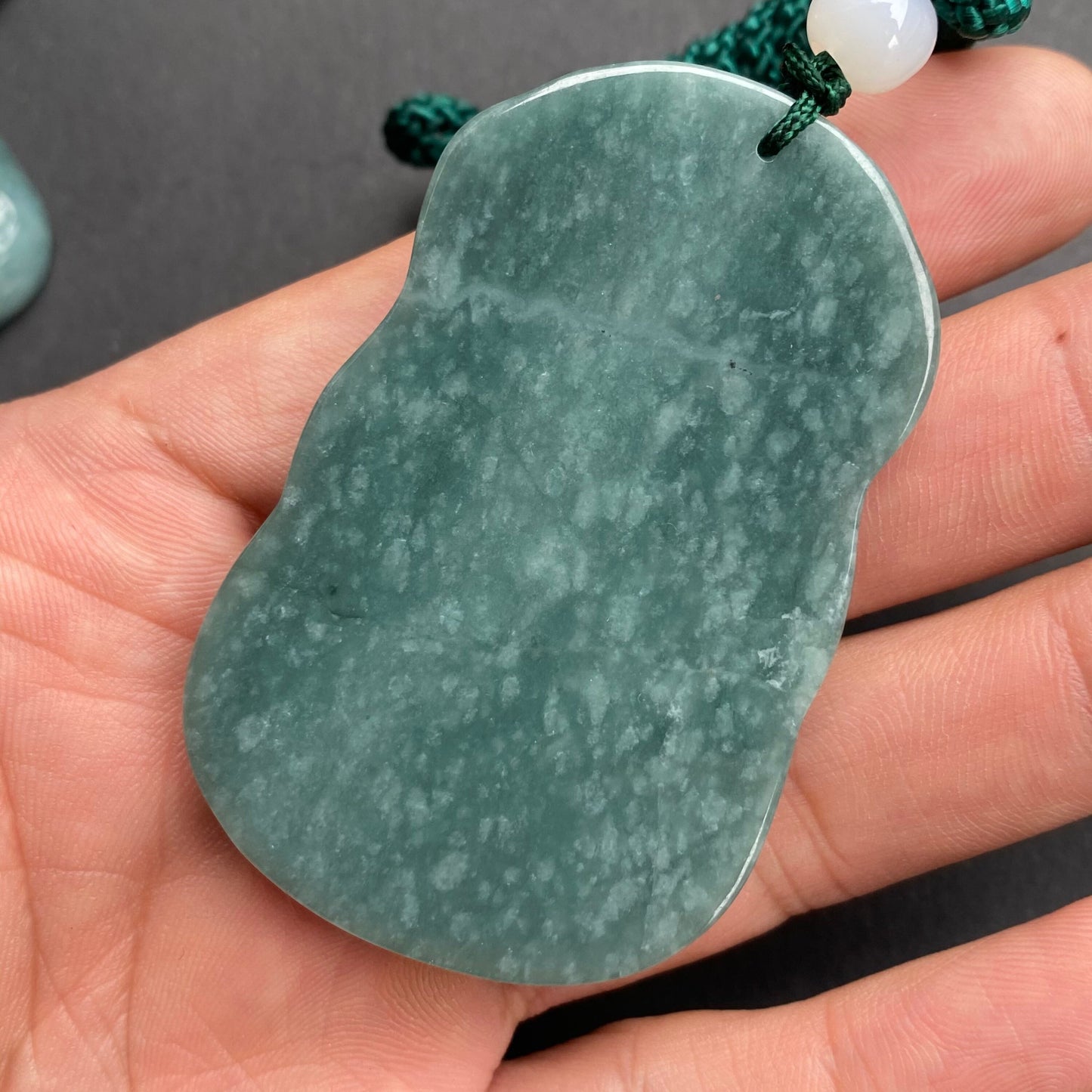 Natural Blue Jadeite top Guatemalan jadeite Translucent Blue Grade A jade Guan yin Buddha pendant jade necklace jade bead gift