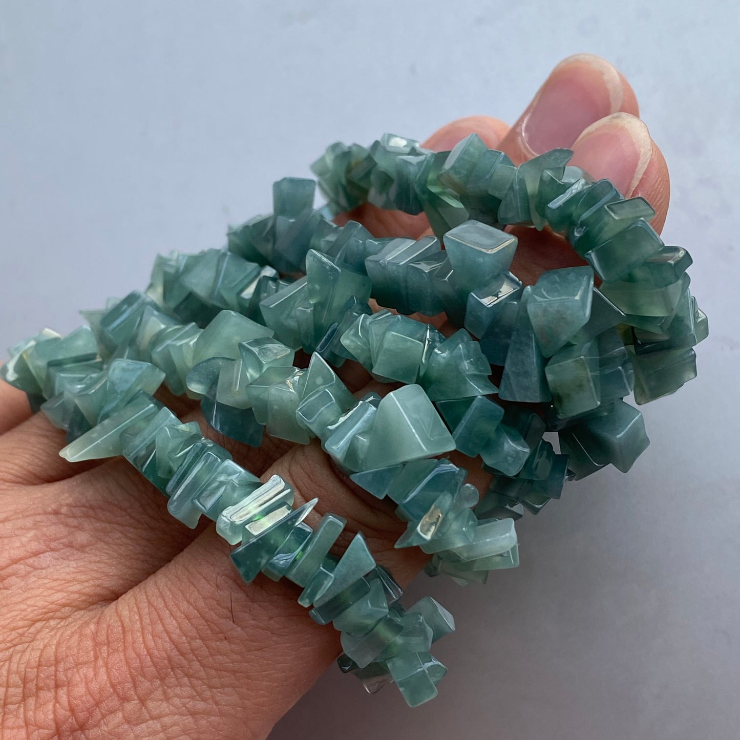 Beautiful Natural Guatemalan jadeite Translucent Blue Grade A jade Round beaded bracelet  Guatemala jade Female Jewelry jade gift