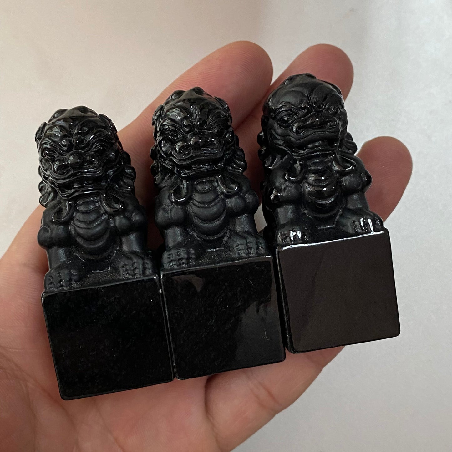 Vintage Lion seal Display Natural Black Grade A Jade Good Polishing Guatemala Burma jade Beads Chinese exhibition real estate gift