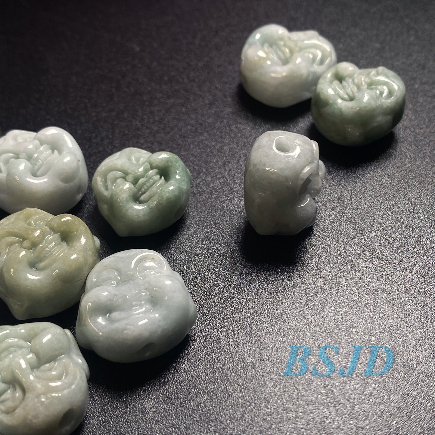 30Pcs Buddha head Shape Grade A Jade Burma jadeite Beads Myanmar Jadeite DIY jade earring , jade necklace , jadeite gift