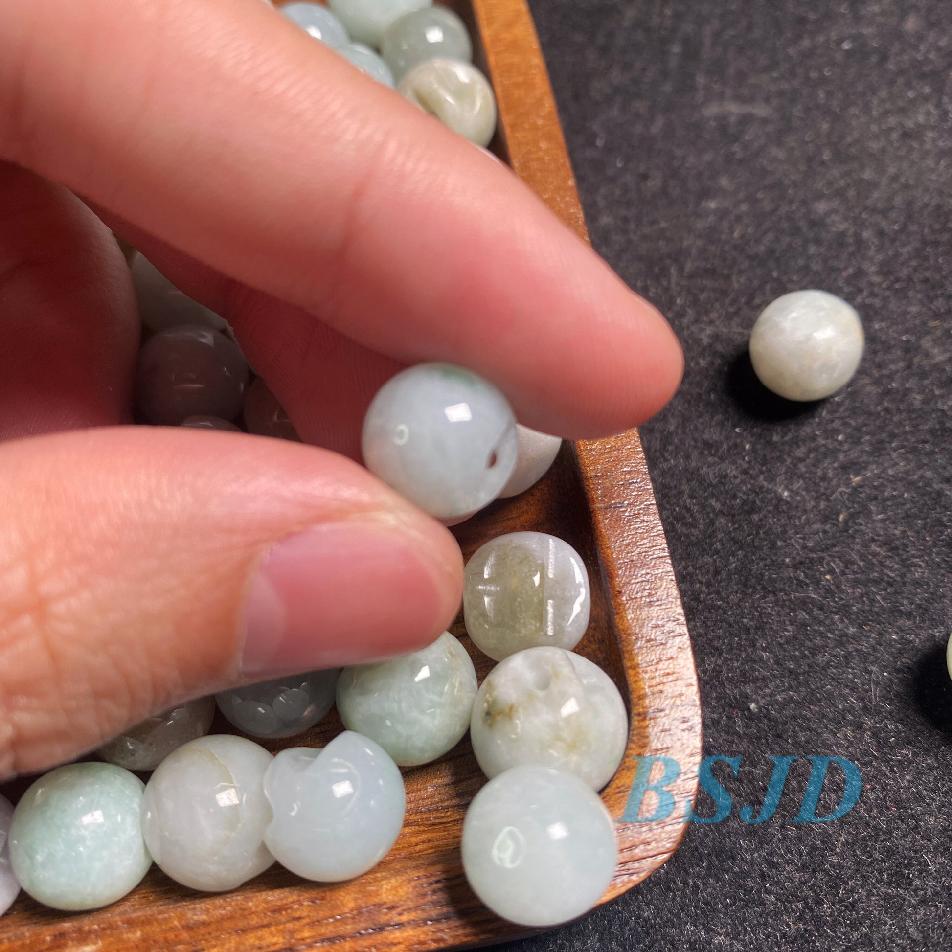 Apple Shape Grade A ICY Jade Burma Roundness Beads Perle Chinese Carved ,Myanmar Green Jadeite Glass Jadeware