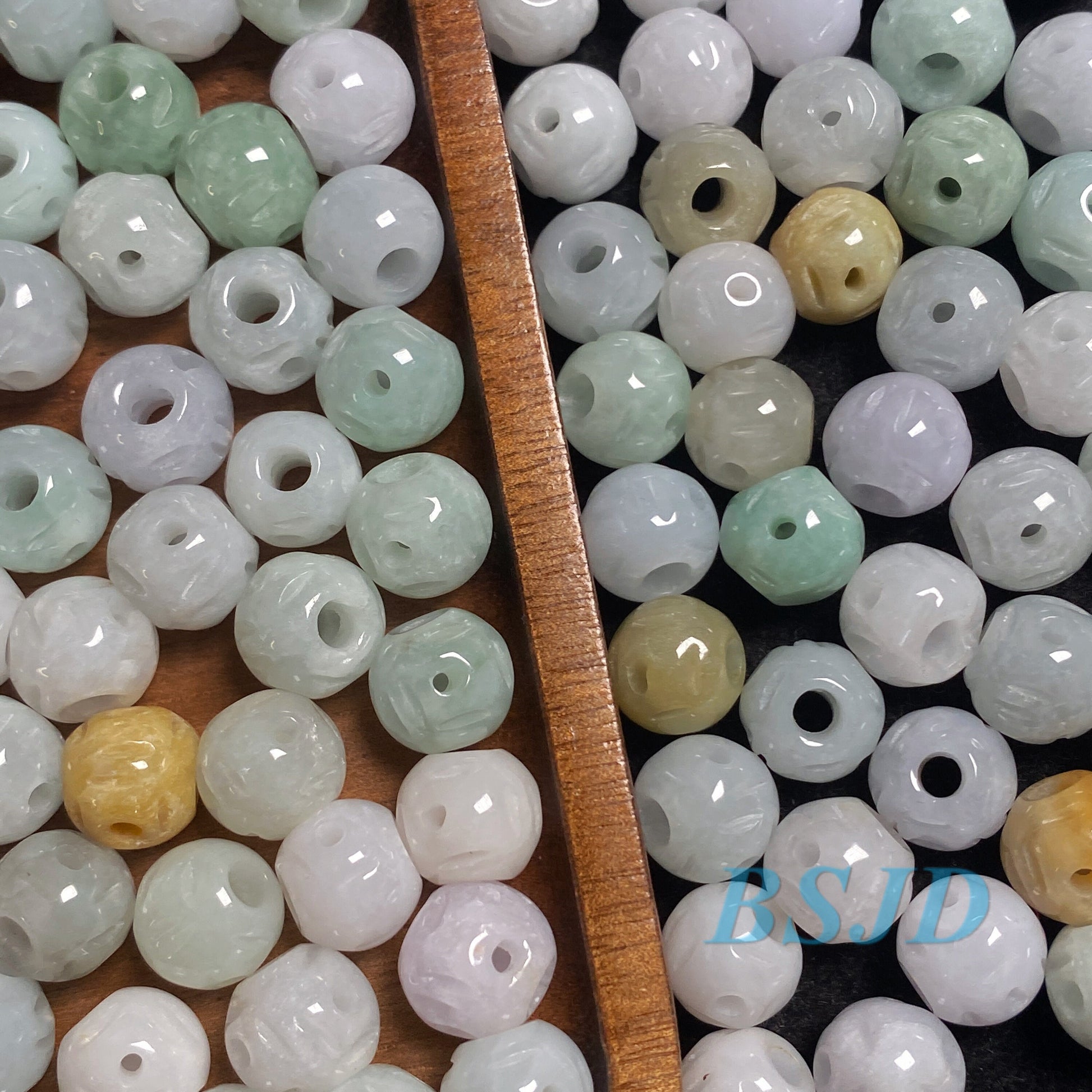 100PCS Grade A jade 9mm ball shape Ball A stone ICY Jade Burma green Jadeite Roundness Beads Perle Chinese Carved ,Myanmar Jadeit 翡翠A货