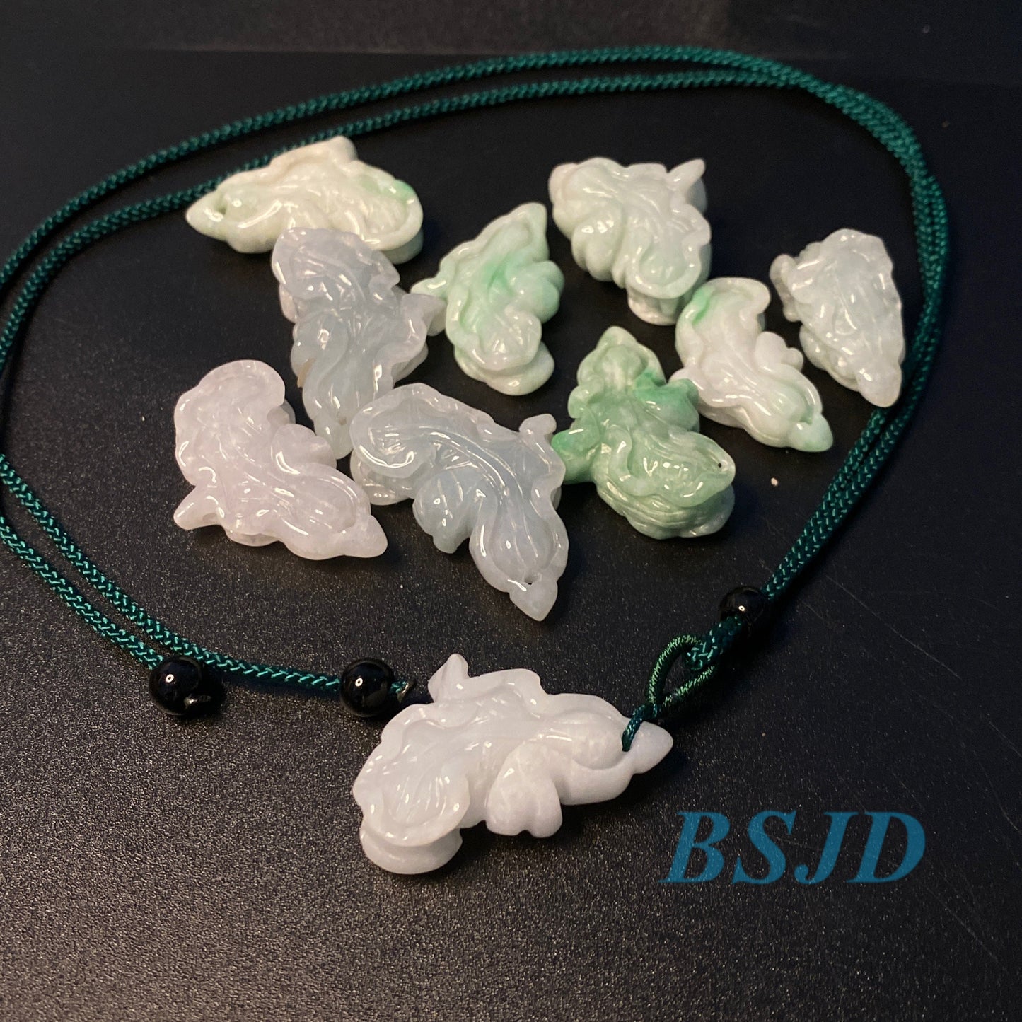 Wholesale cabbage pendant Natural Grade A Jade ICE Jadeite Myanmar jade hang necklace Blume f.